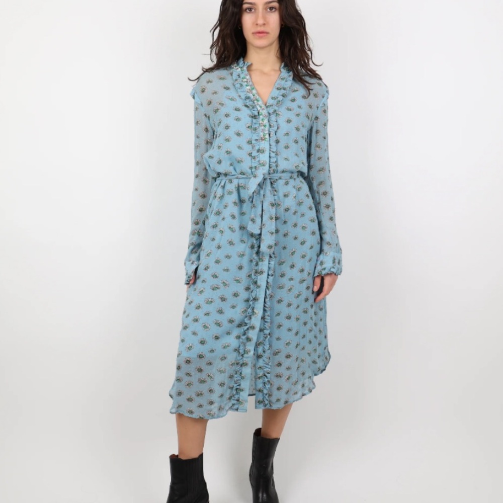 Essentiel Antwerp Daisy Embellished Semi-Sheer Dress